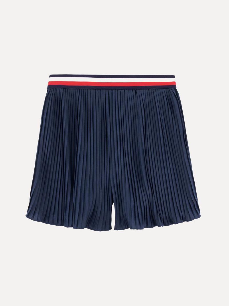 Lány Tommy Hilfiger Little Pleated Skort Rövid Szoknya Kék | HU 1860HAP